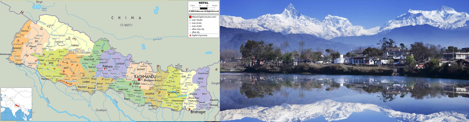 Nepal Ülke Haritası