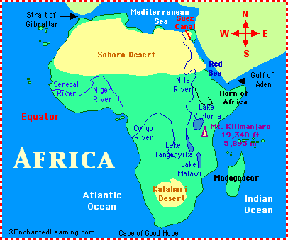 afrika nehir haritasi