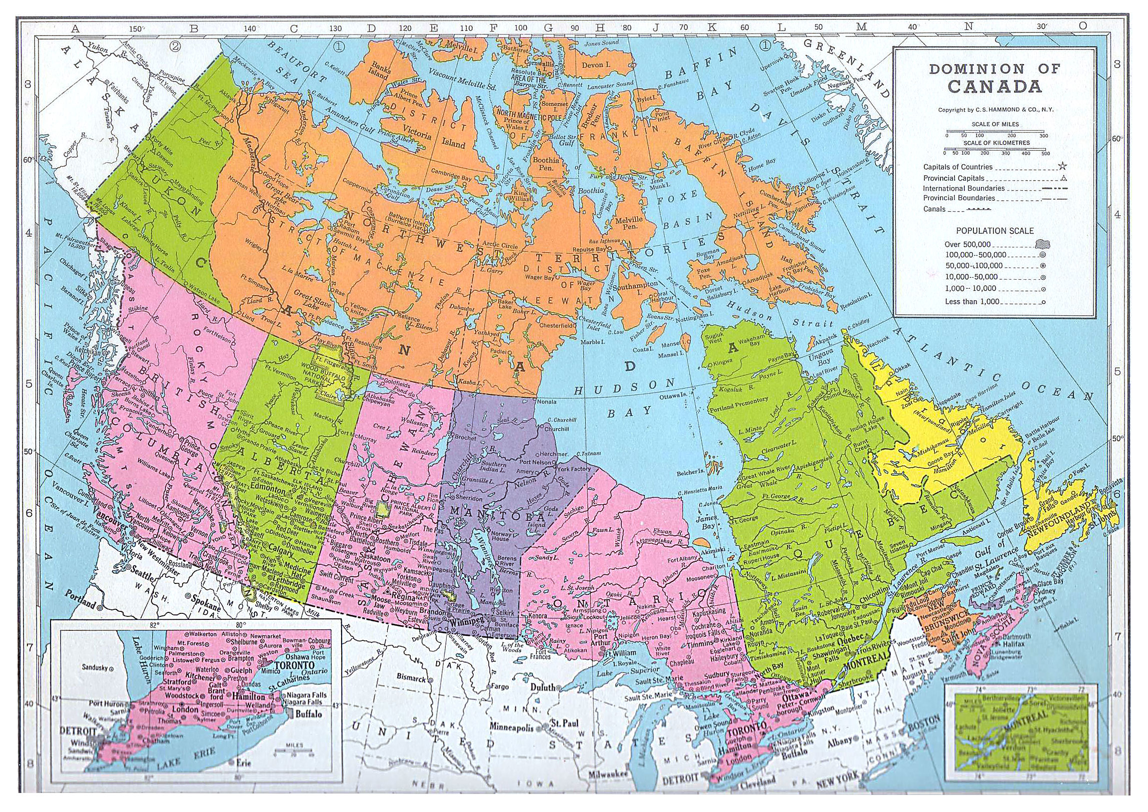 kuzey amerika haritasi kanadasi