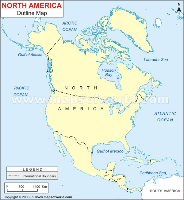 kuzey amerika taslak haritasi