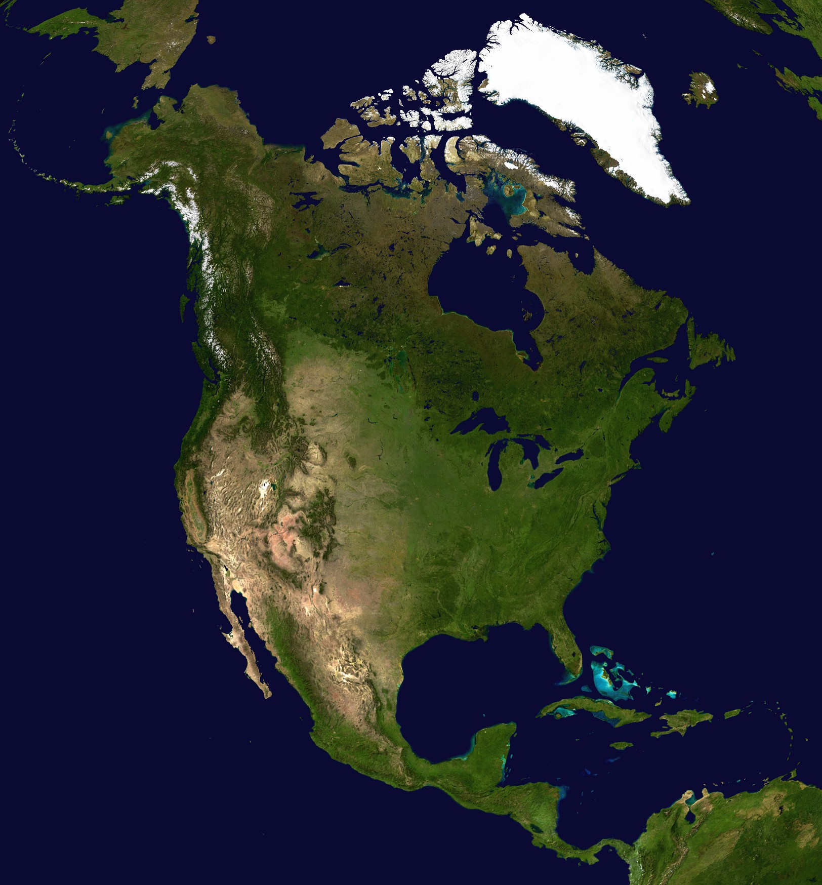 kuzey amerika uydu imaj