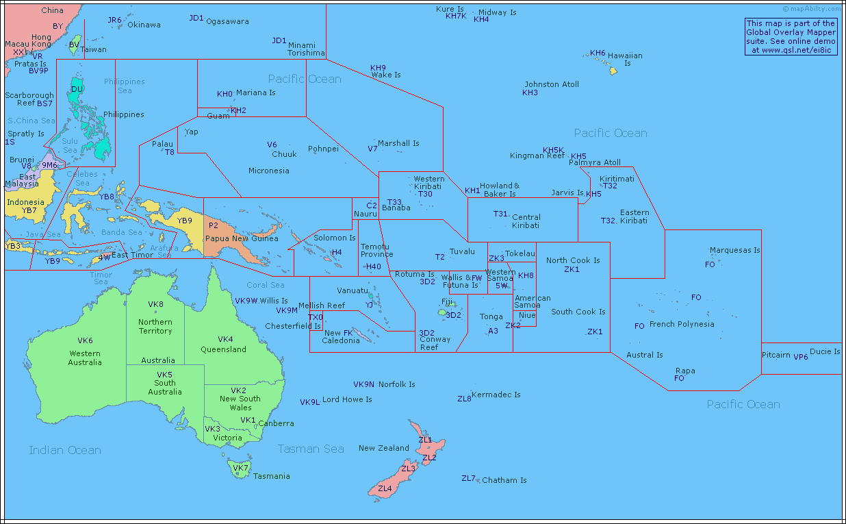 okyanusya avustralya haritasi