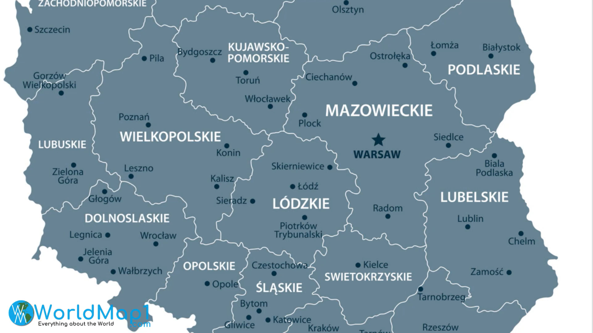 Polonya-Uydu-Haritası