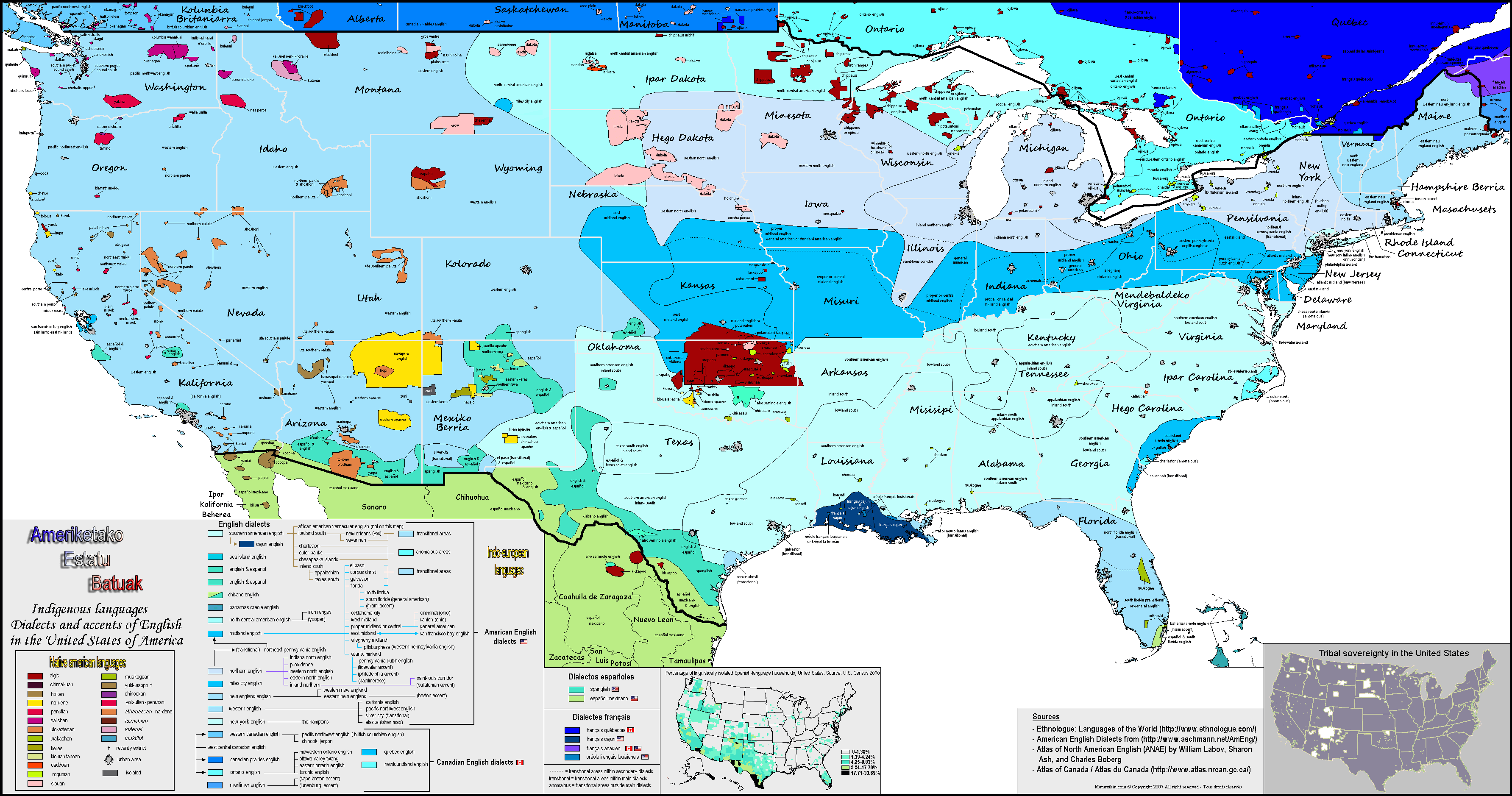 ABD Dialekt Dil Haritası