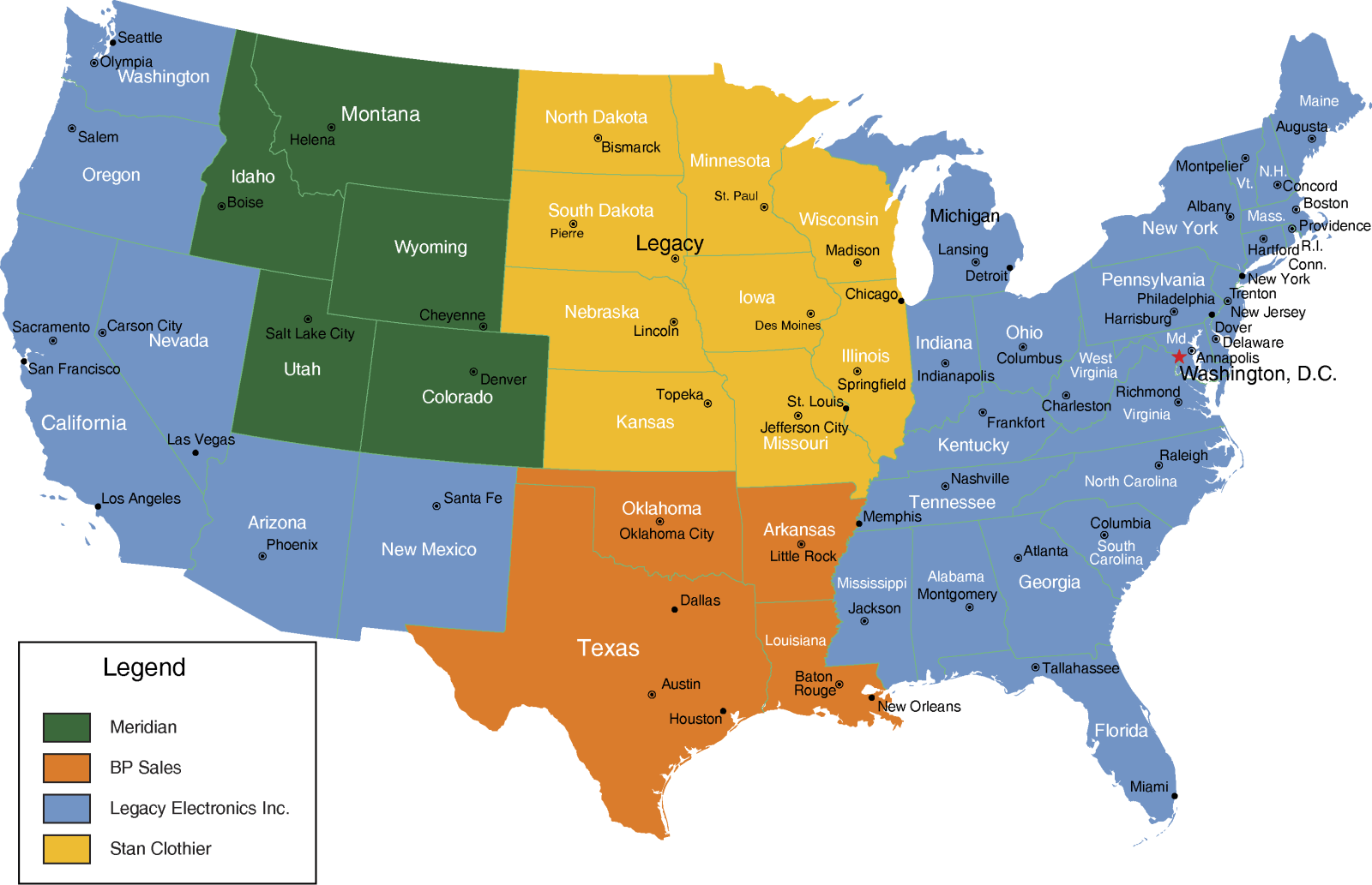 ABD Efsane Haritası
