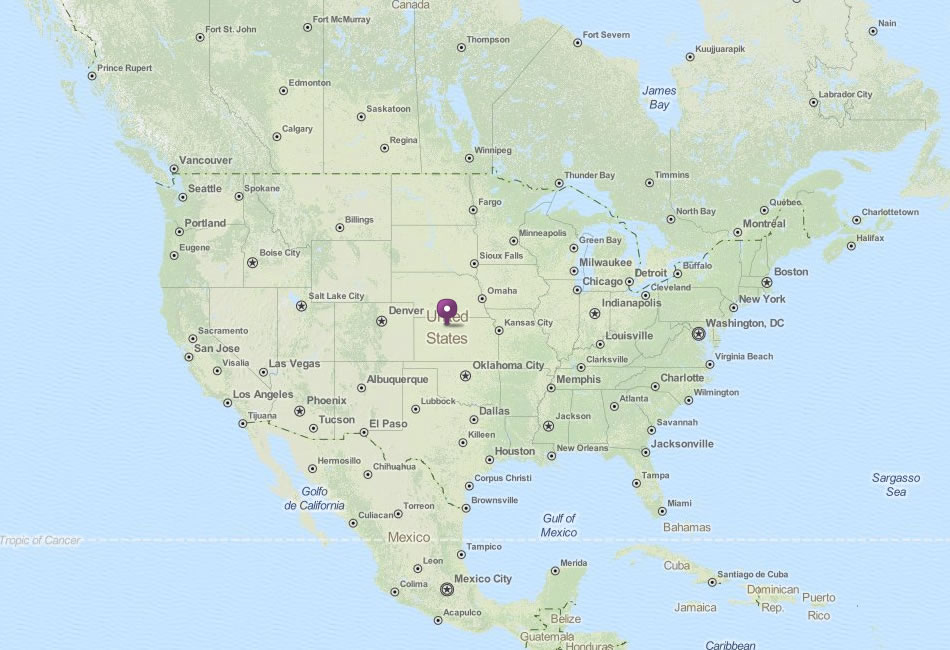 ABD Haritası Şehirler