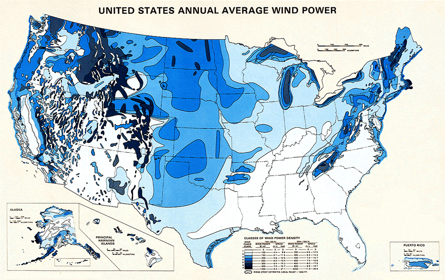 ABD Rüzgar Haritası