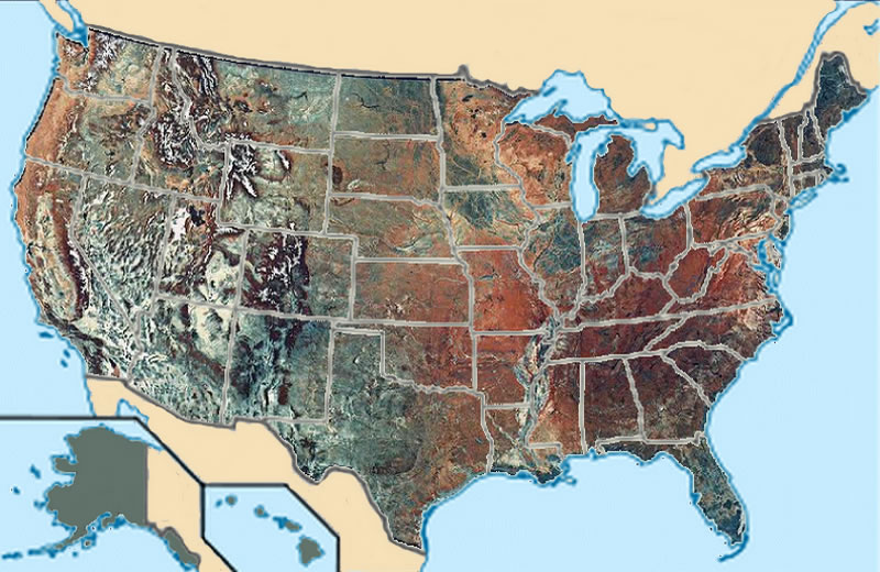 ABD Topografik Haritası
