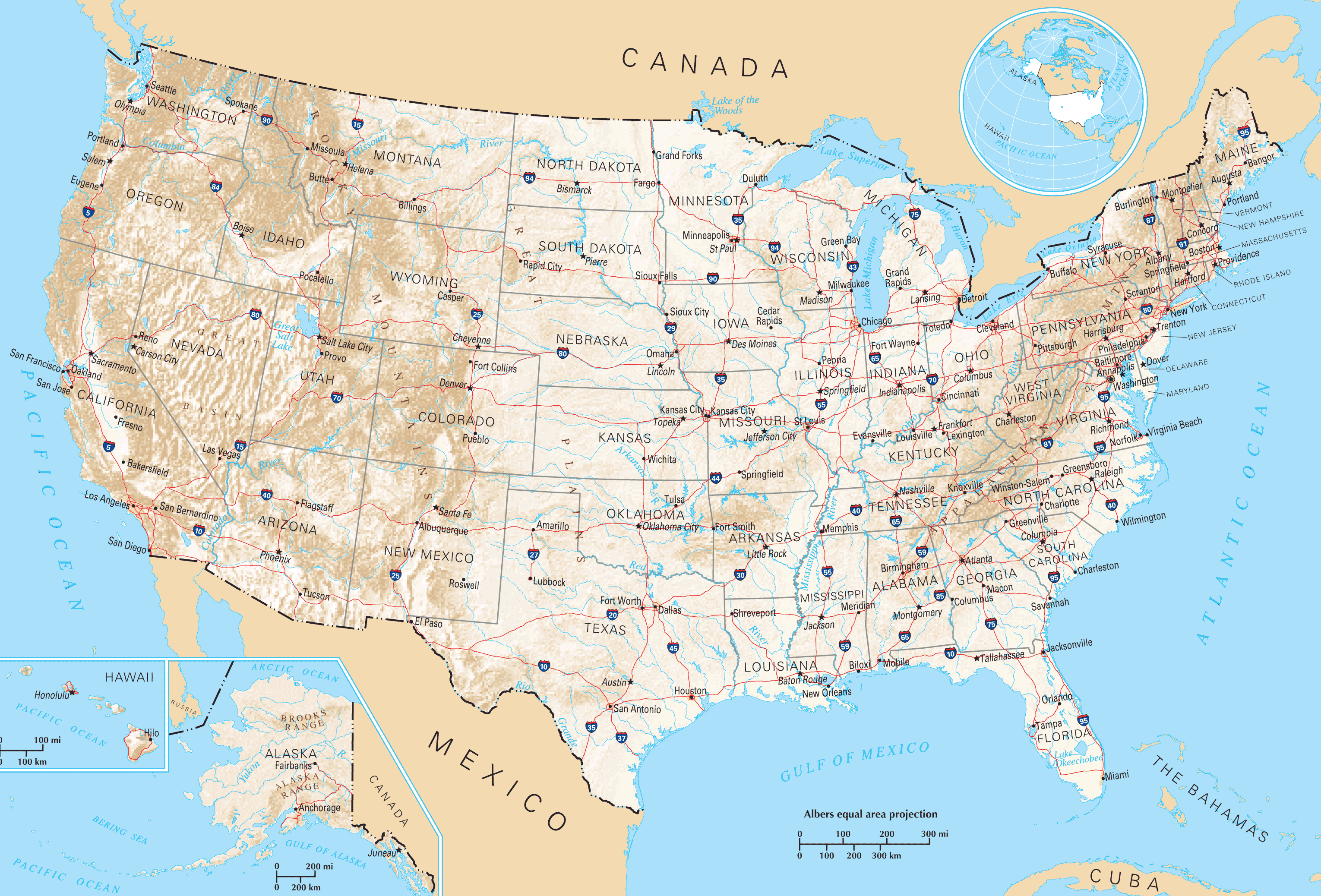 ABD Uluslararası Rota Haritası