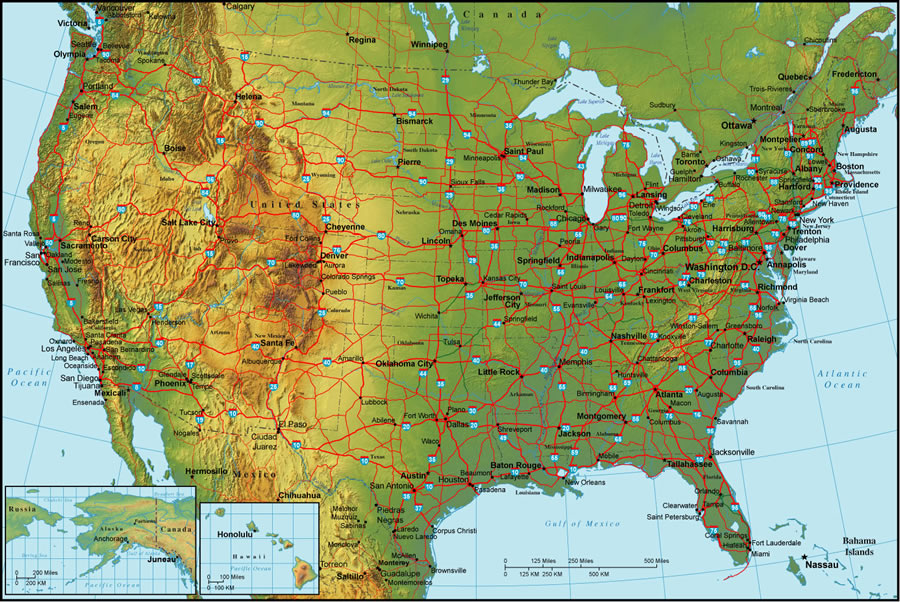 Amerika Birleşik Devleti Haritası