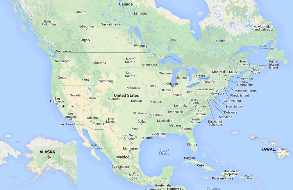 Amerika Birleşik Devleti Haritası