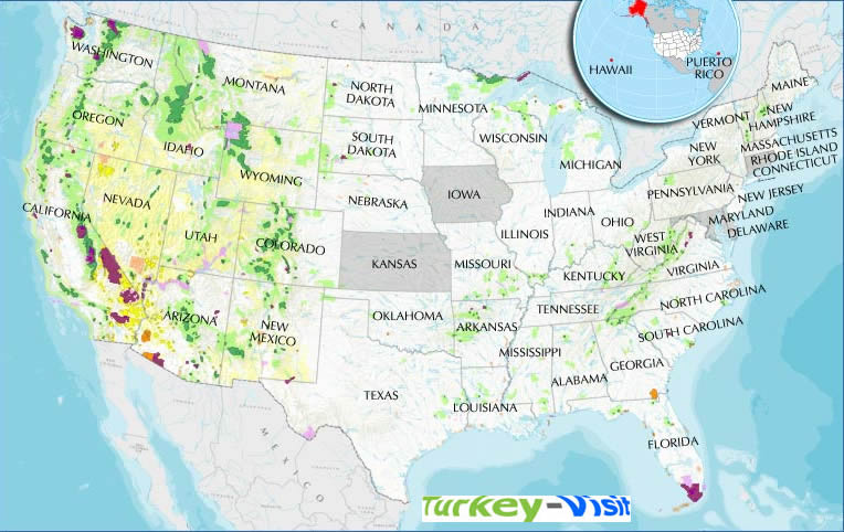 Amerika Birleşik Devletleri Orman Haritaları