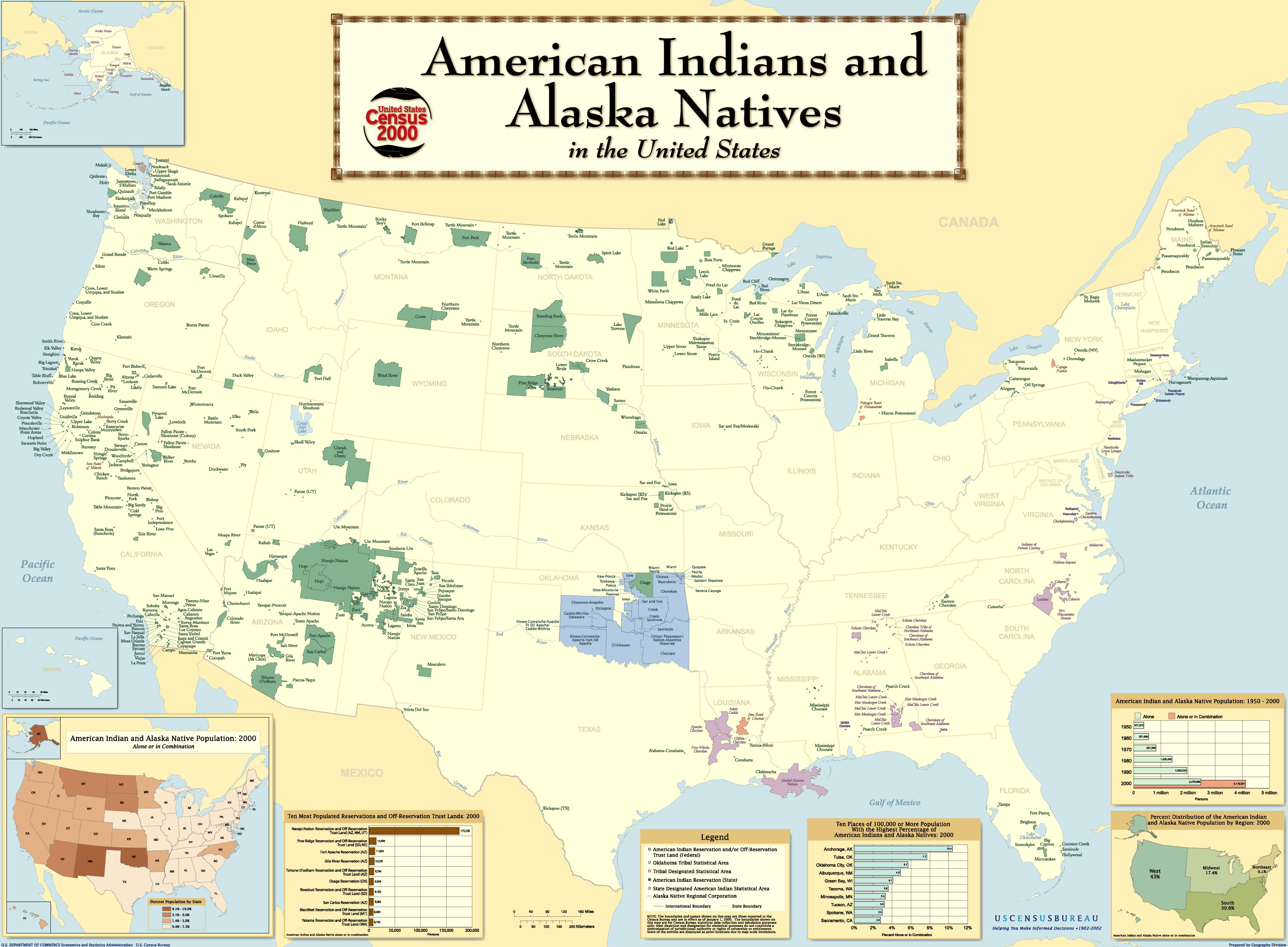 Amerika Birleşik Devletleri Kızılderili Haritası