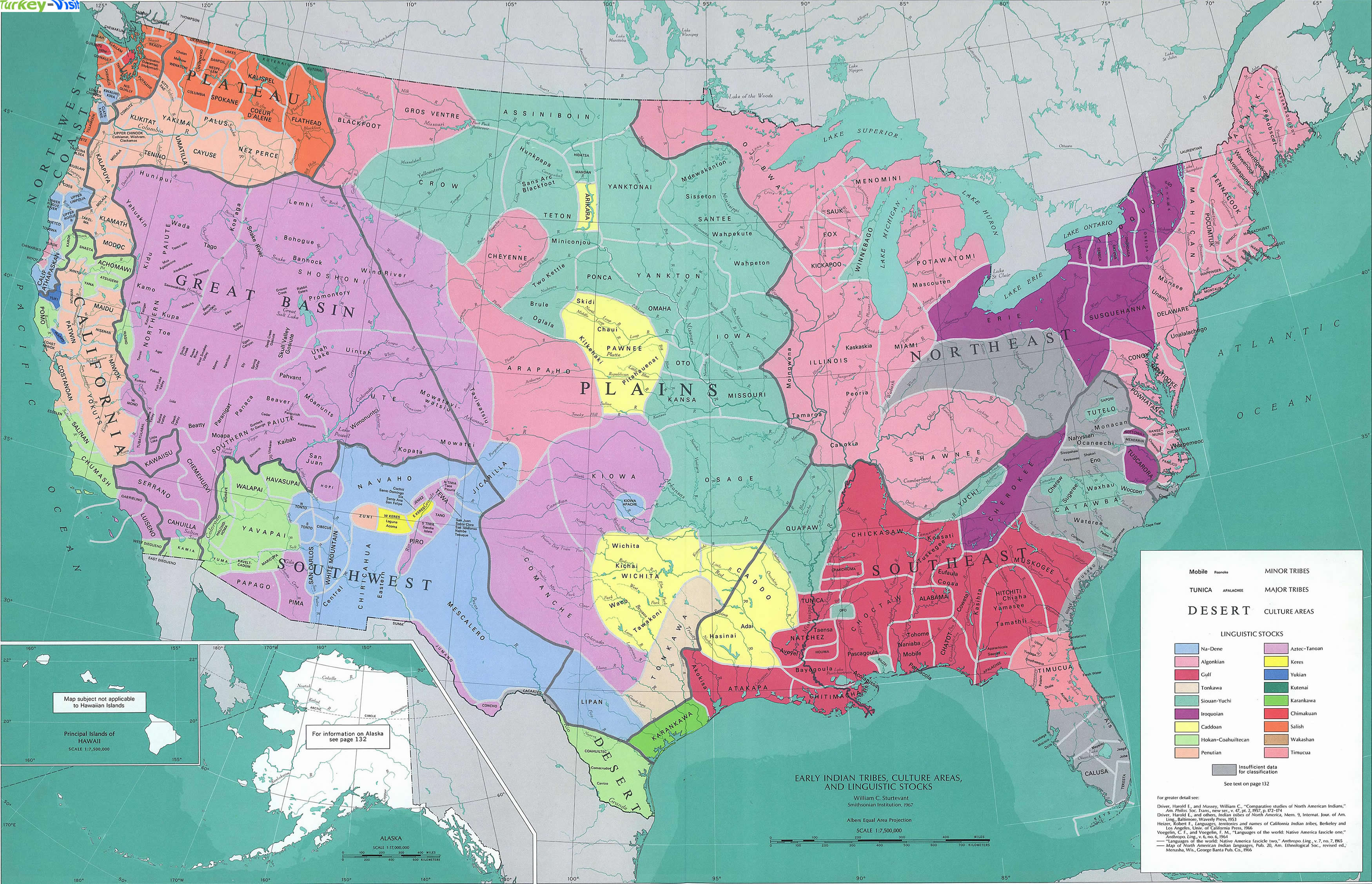 Amerika Birleşik Devletleri Kızılderili Haritası Büyük