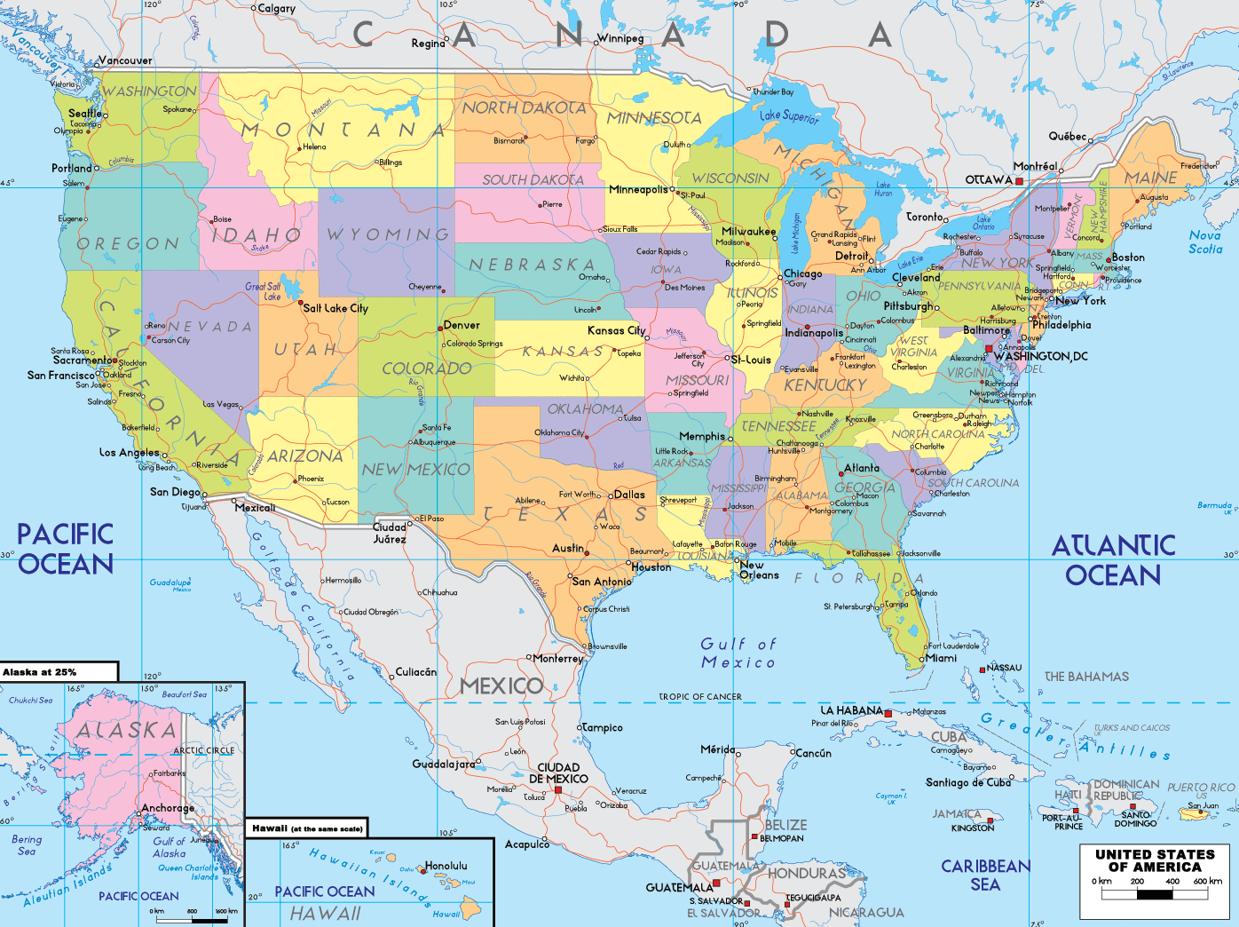 Siyasi ABD Haritası