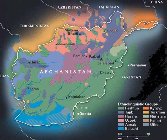 afganistan cografya haritasi