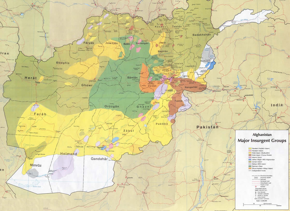 Afganistan haritasi direnisci gruplar