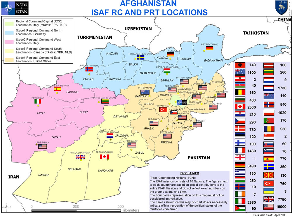 afganistan haritasi nato