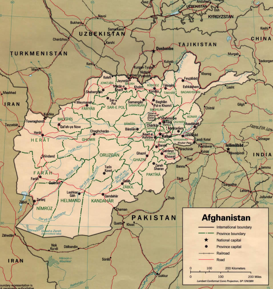 afganistan politika haritasi
