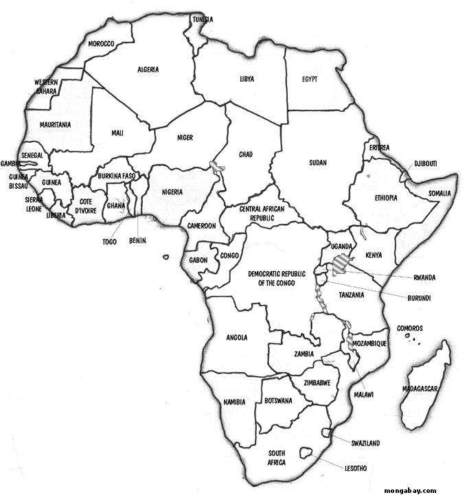 afrika taslak haritasi