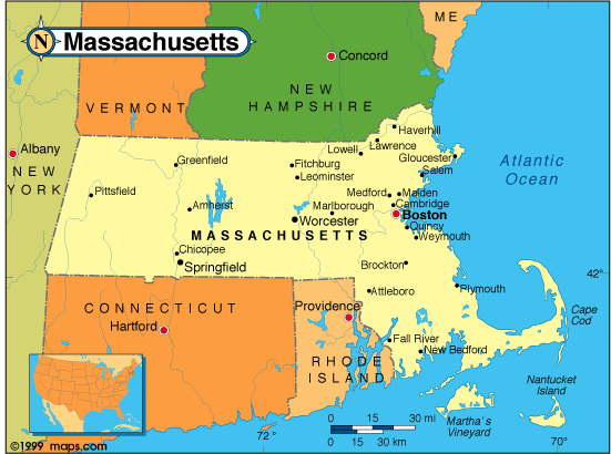 massachusetts haritasi