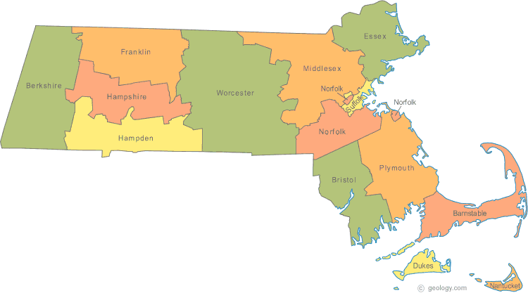massachusetts vilayet haritasi