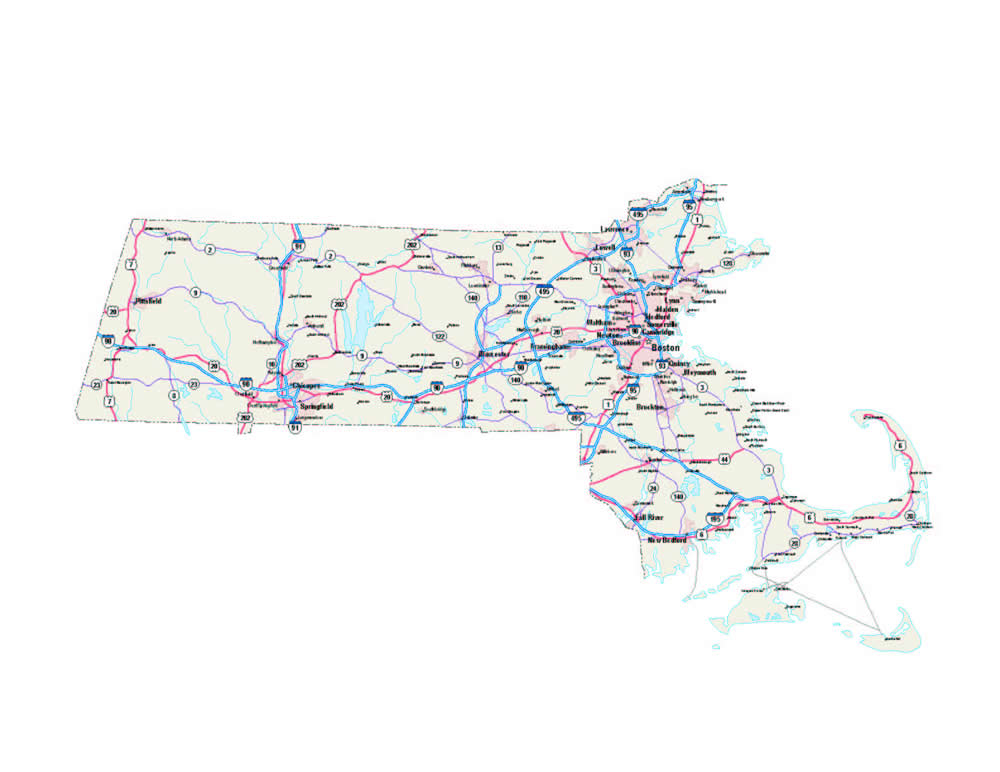 yol haritasi Massachusetts