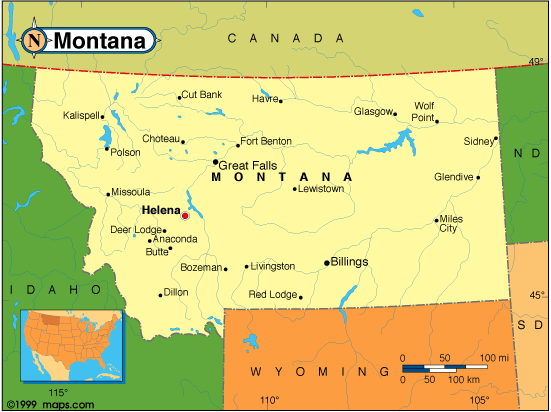 Montana politik haritasi