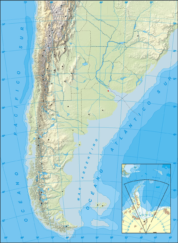 arjantin cumhuriyeti haritasi guney amerika