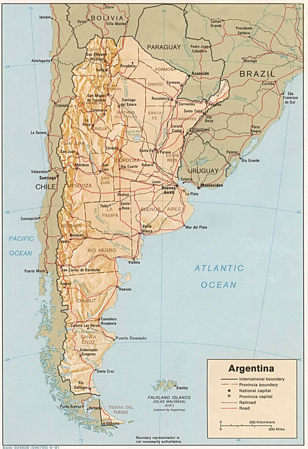 arjantin fiziki haritasi