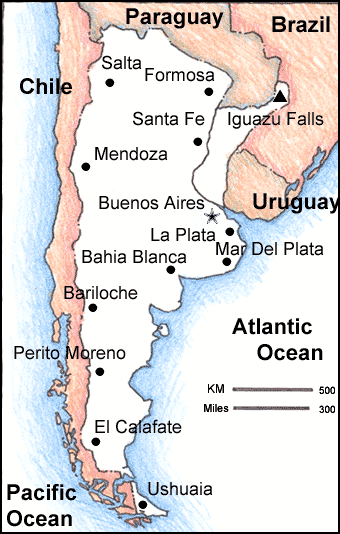 arjantin sehirler haritasi