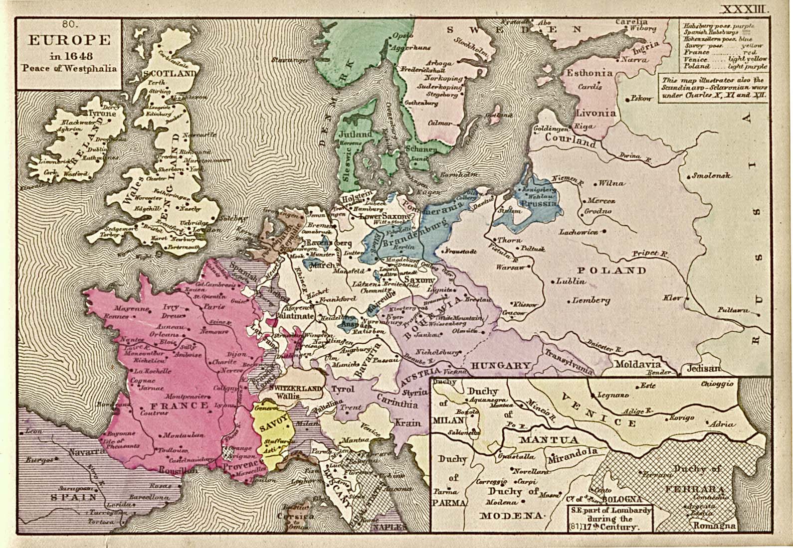 avrupa haritasi 1648 westphalia