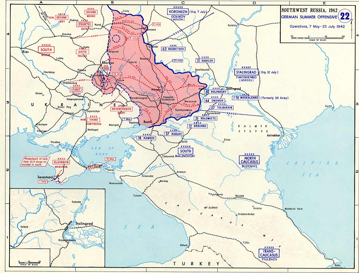 avrupa haritasi haritalar savas2 stalingrad 1942