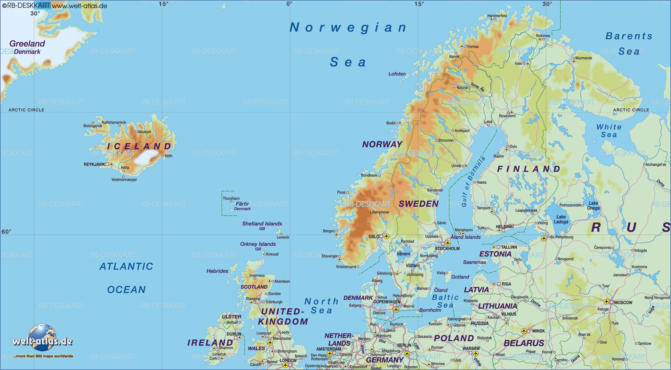 avrupa haritasi iskandinavya
