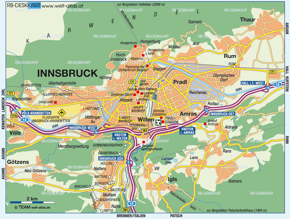 yol haritasi Innsbruck