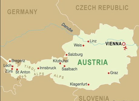 avusturya haritasi Vienna