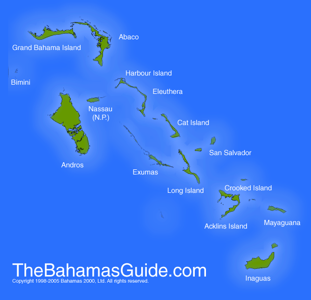 bahama adalari haritasi