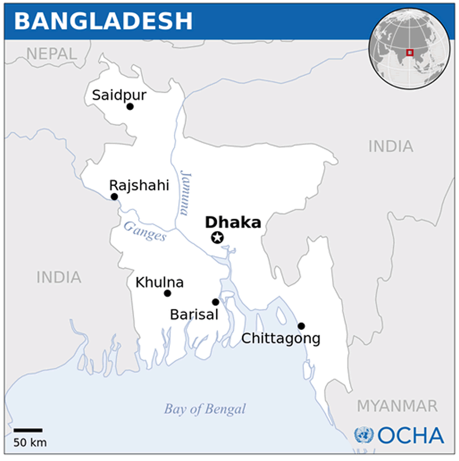 banglades yer haritasi asya