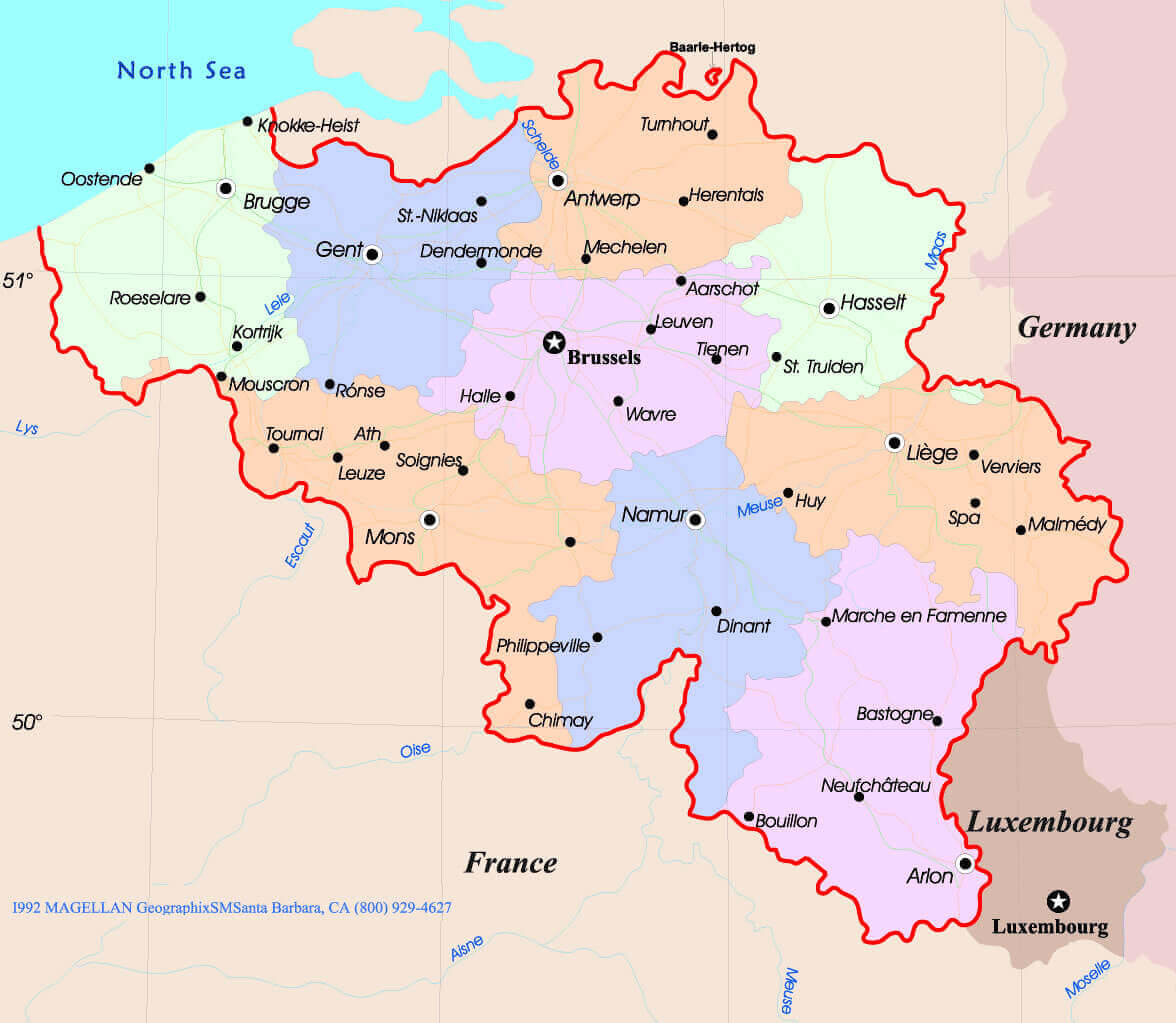 Belçika büyük harita