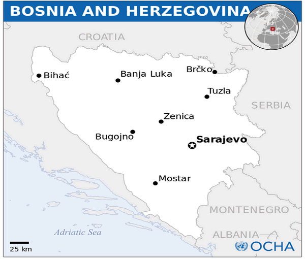 bosna hersek sarajevo haritasi
