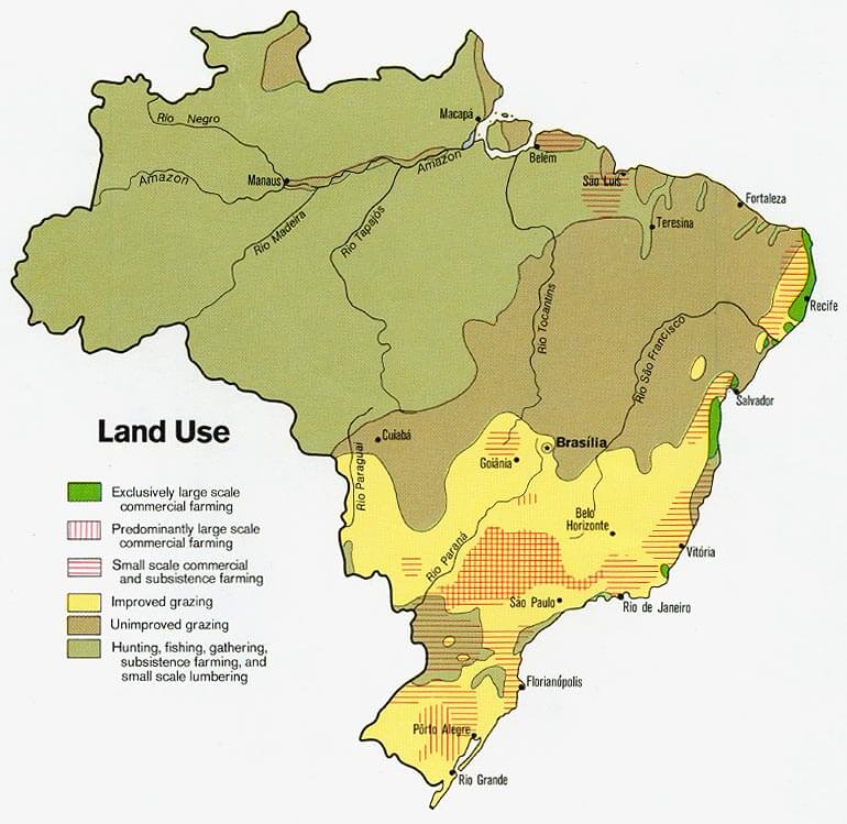 brezilya arazi kullanimi haritasi 1977