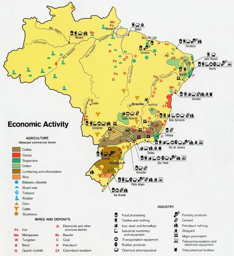 brezilya ekonomik aktivite haritasi 1977