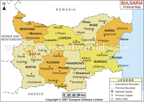 bulgaristan bolgeler haritasi