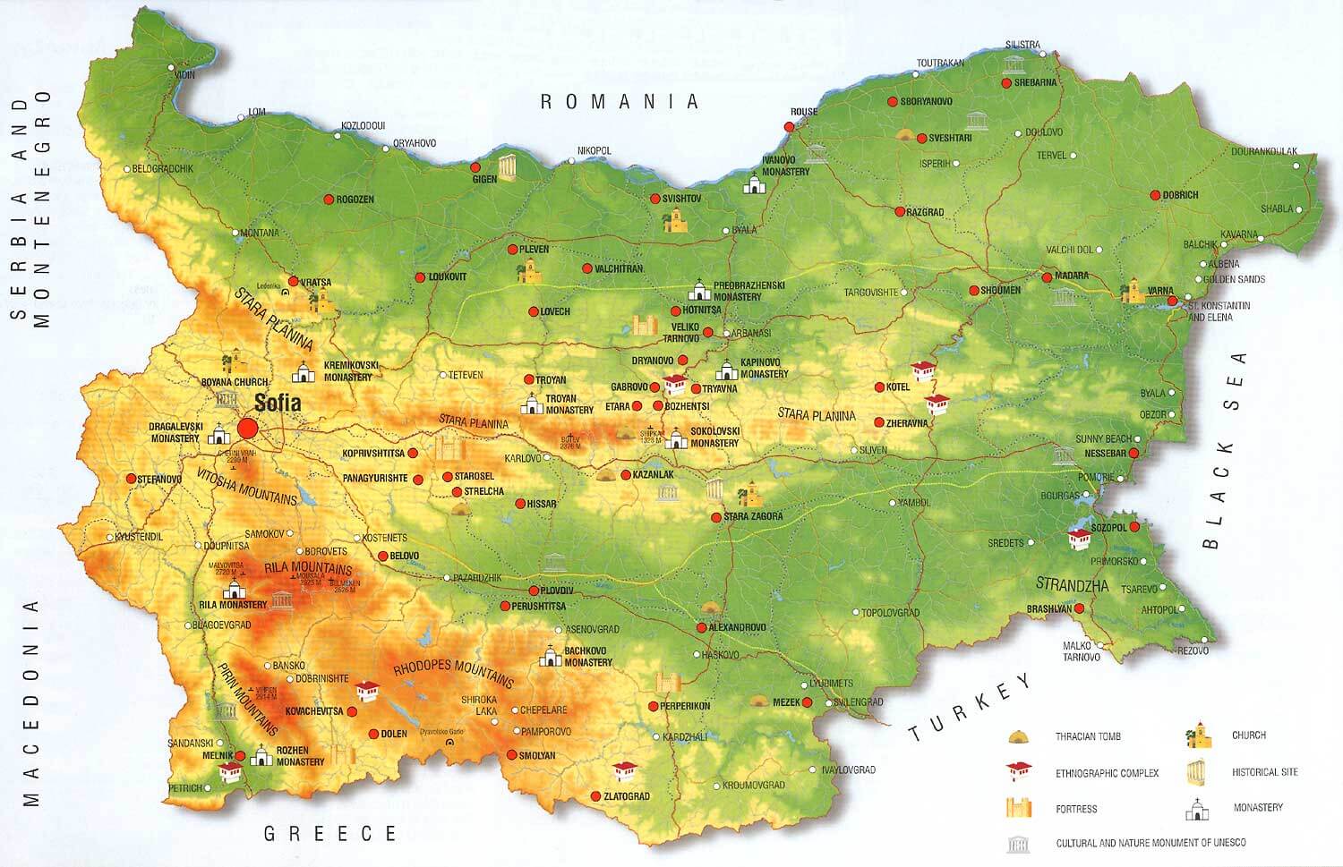 bulgaristan kultur tarih haritasi