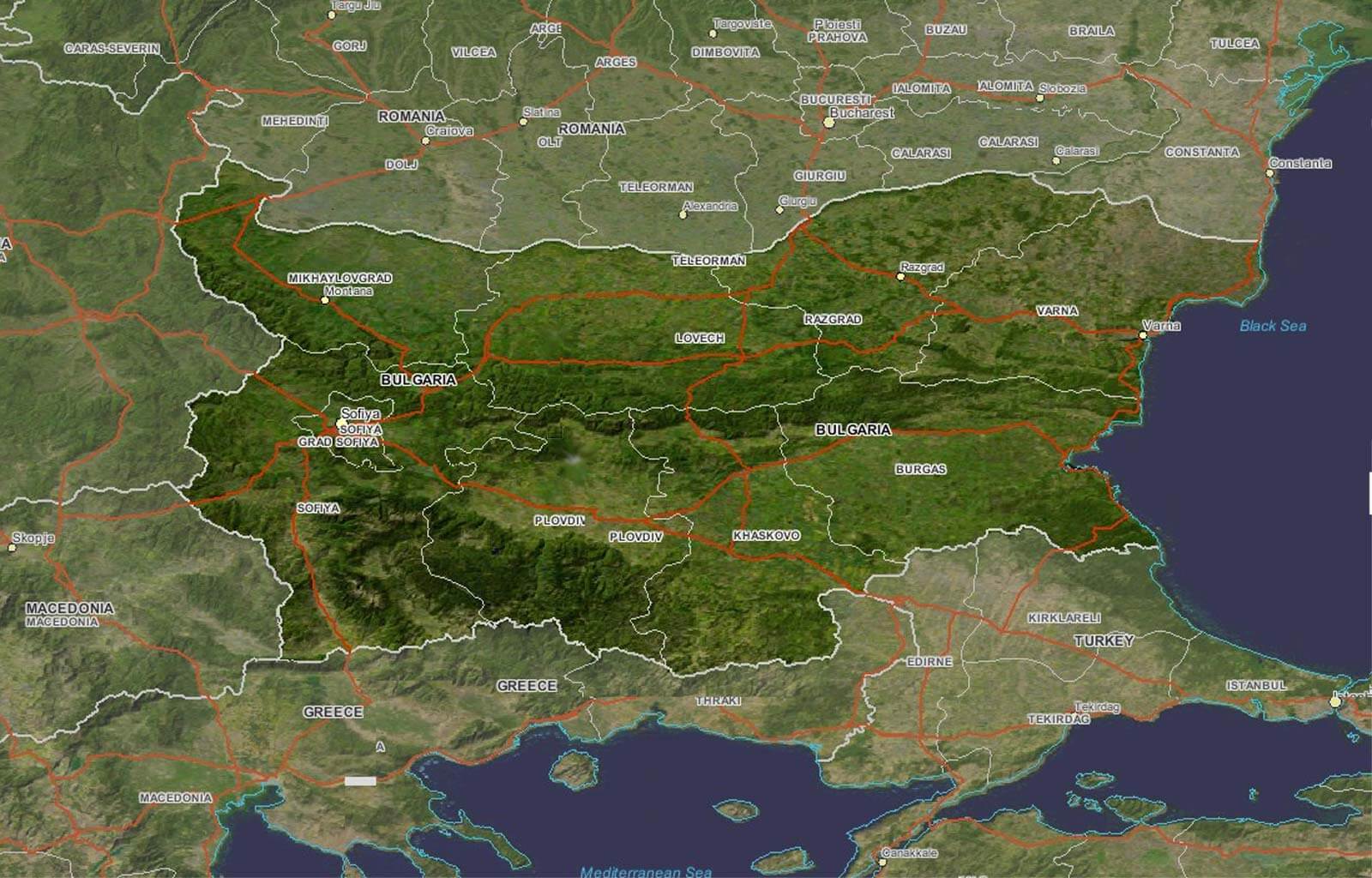 bulgaristan uydu haritasi
