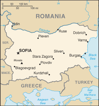 bulgaristan haritasi Burgas