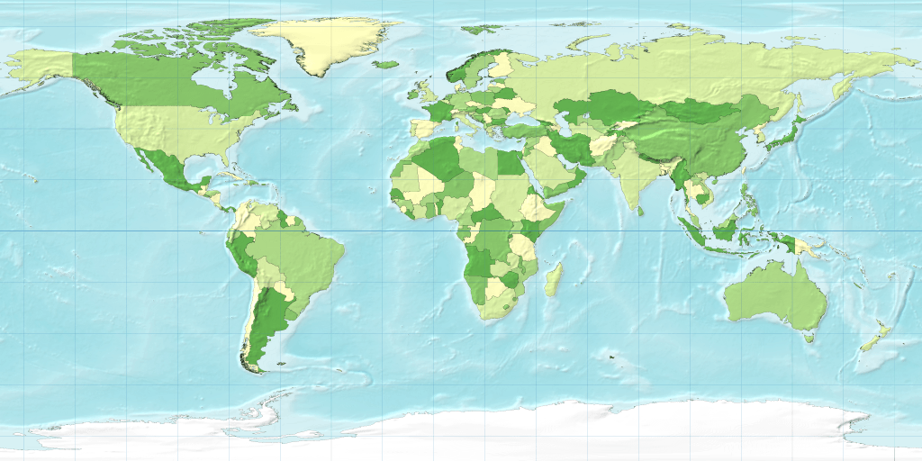 Dünya Arazi Harita