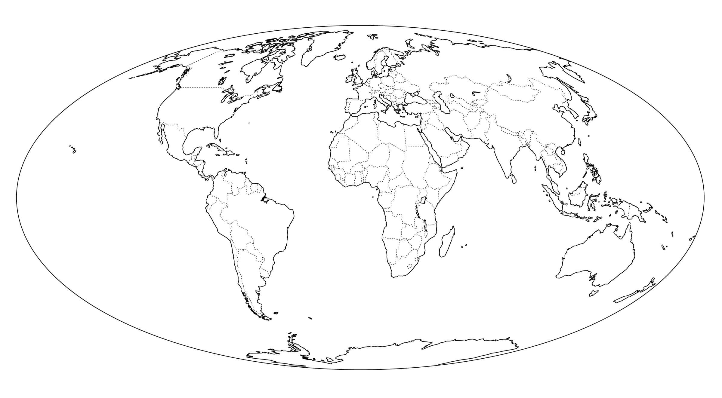 Dünya Çizim Haritası Kıtalar