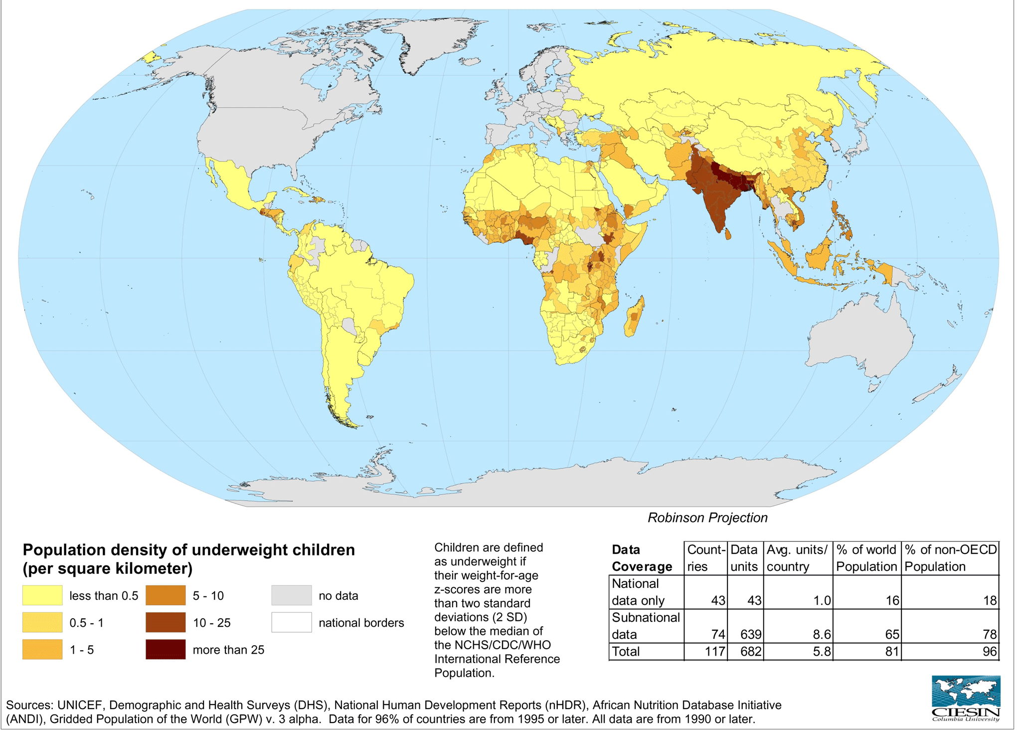 Dünya Gıda Yokluğu Harita