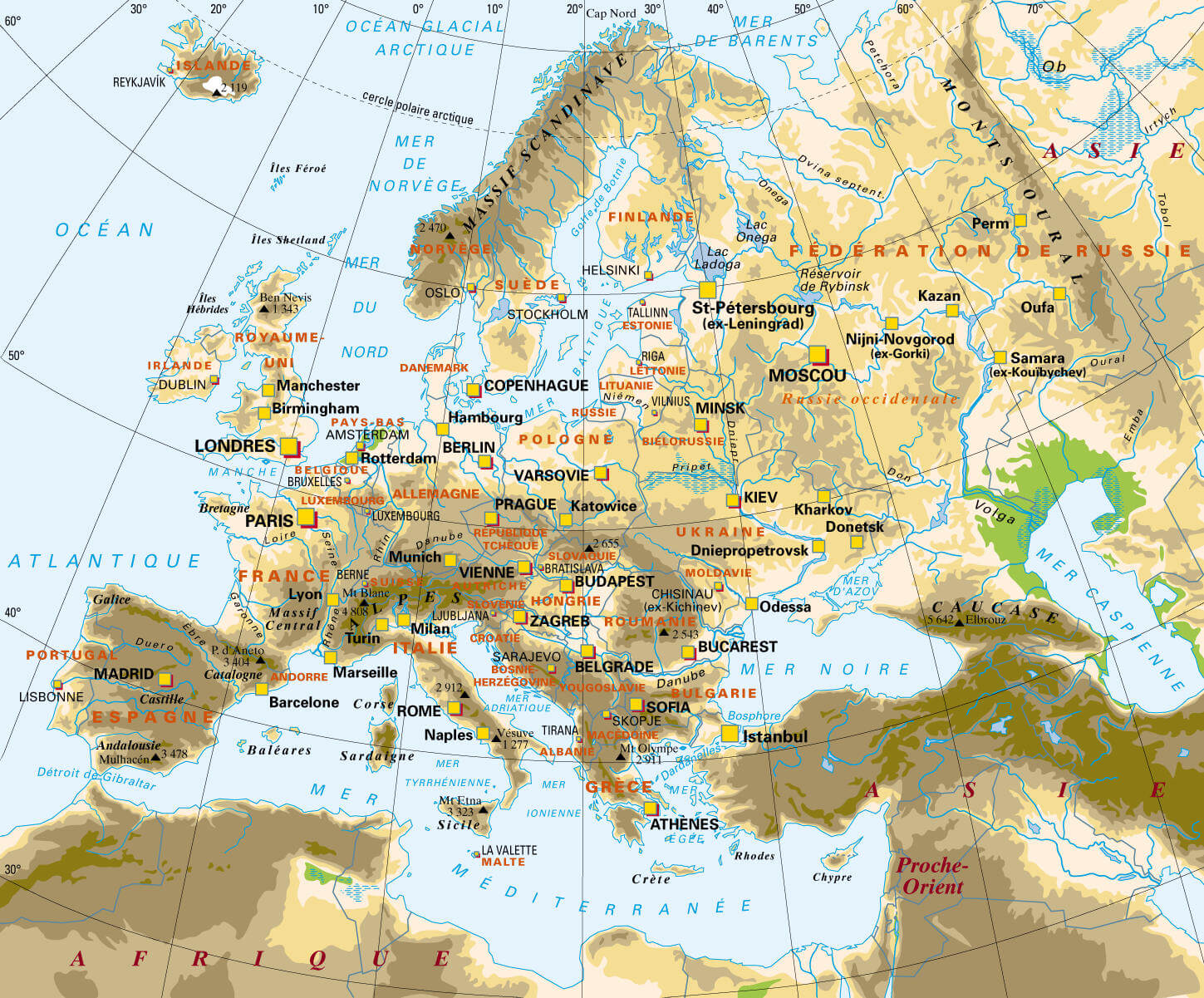 Dünya Haritası Avrupa
